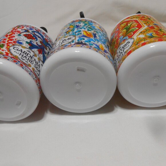 LOT 3 HOME & BODY CO. COLORFUL SOAP DISPENSER CONTAINERS PUMP STYLE 21.5 FL OZS. - Picture 5 of 9